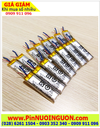 Lipo 511140, Pin sạc 3.7v Lipolymer 511140 với 210mAh (5.1mmx11mmx40mm) /có sẳn mạch sạc